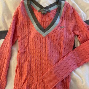 Like new XS Lacoste knit v-neck sweater